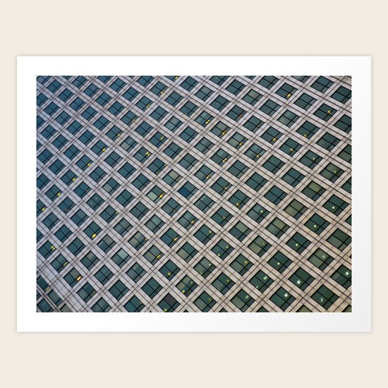Canary Wharf Windows Art Print