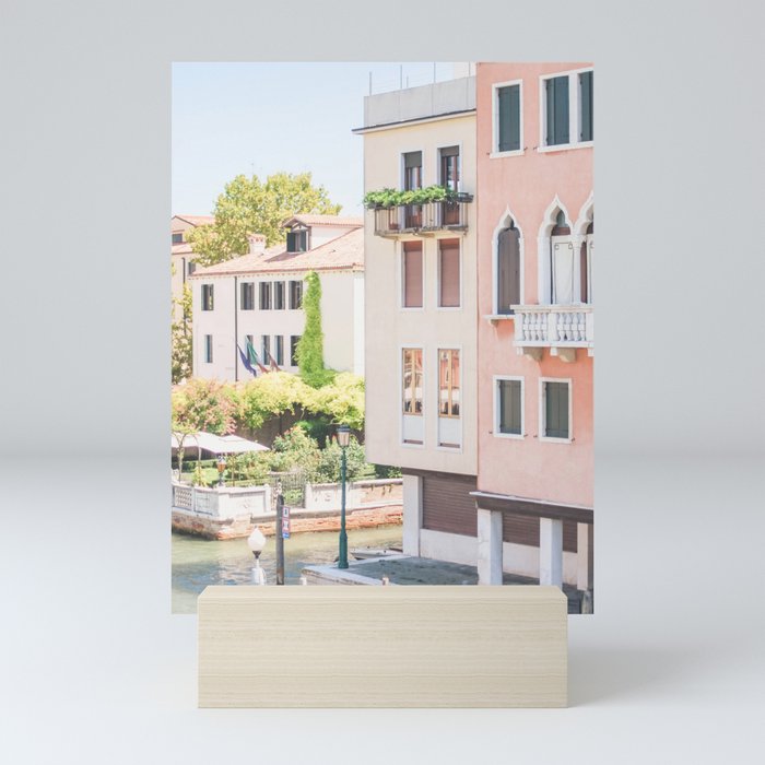 429. Cozy garden in canal, Venice, Italy Mini Art Print