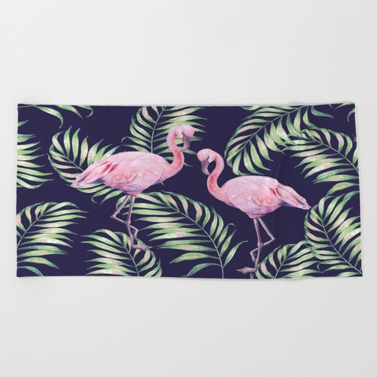 Flamingos #society6 Beach Towel
