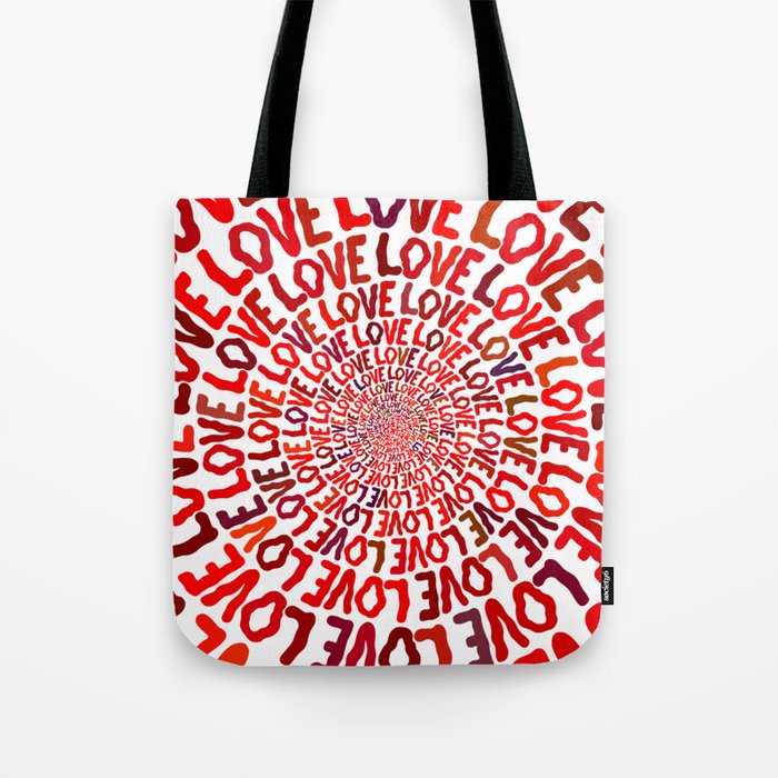 Red LOVE Tote Bag
