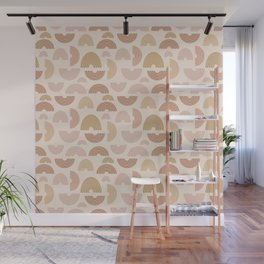 Earthy Desert Rainbow Pattern Wall Mural