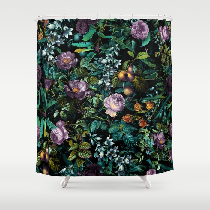 Exotic Jungle - Night Shower Curtain