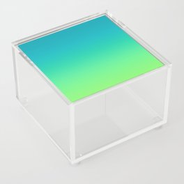 Aqua Blue to Lime Green Gradient Acrylic Box