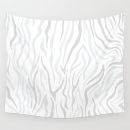 Subtle Animal Print Zebra Stripes Pattern. Digital Painting Illustration Background Wall Tapestry