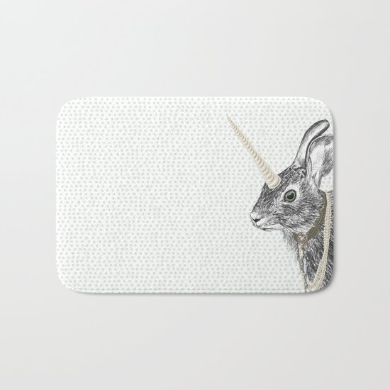 uni-hare All animals are magical Bath Mat