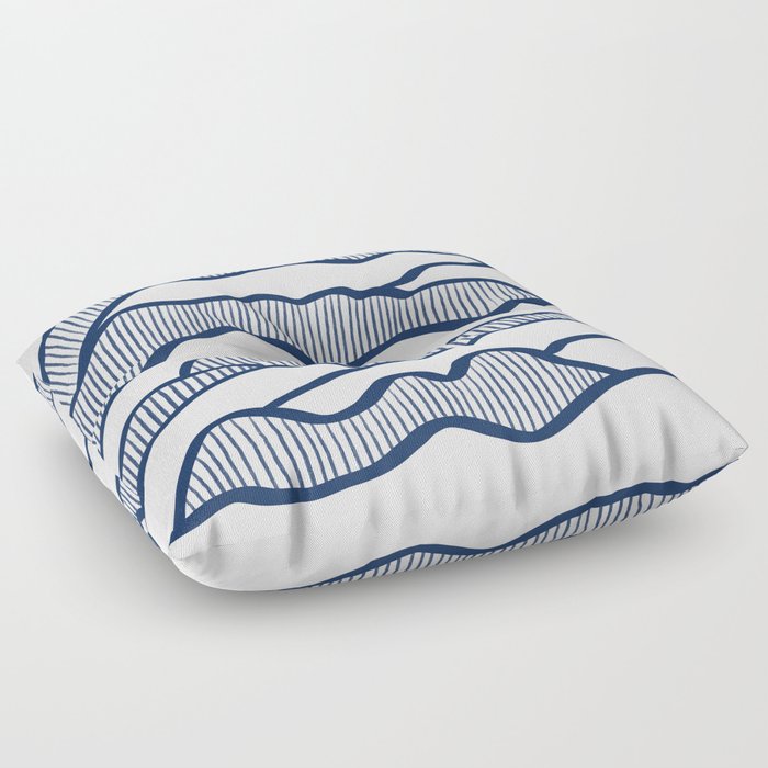 Abstract mountains line 1 Floor Pillow