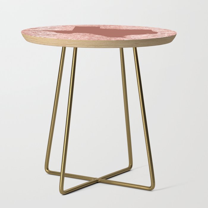 Rose Gold Ombre Tiger Glam Texas Side Table