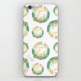 Create Your Own Luck with Gold and Green iPhone Skin
