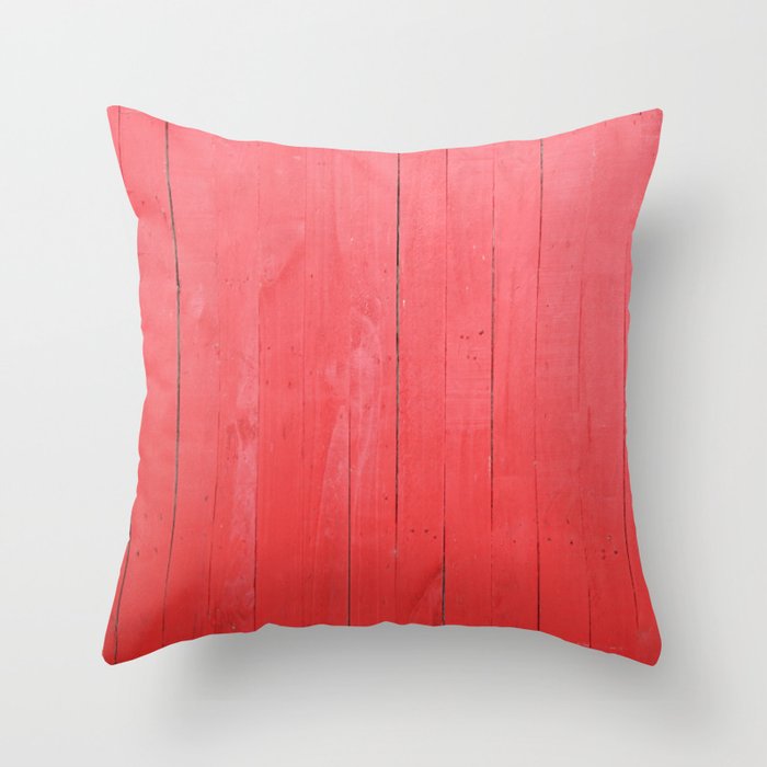 Red Woods Throw Pillow