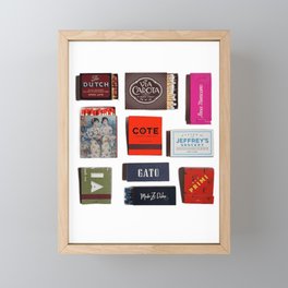 NYC Restaurant Matchbooks Framed Mini Art Print