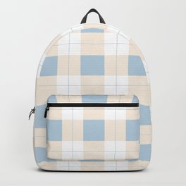  Christmas Winter Pastel Blue Pink Buffalo Plaid Check Pattern Backpack