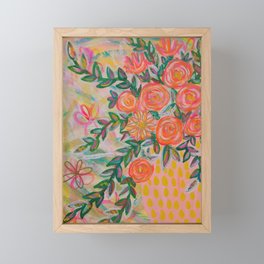 celebrate life floral vase Framed Mini Art Print