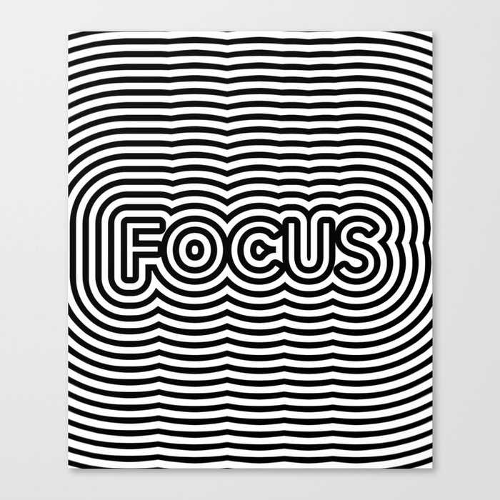 Focus optical illusion op art Canvas Print