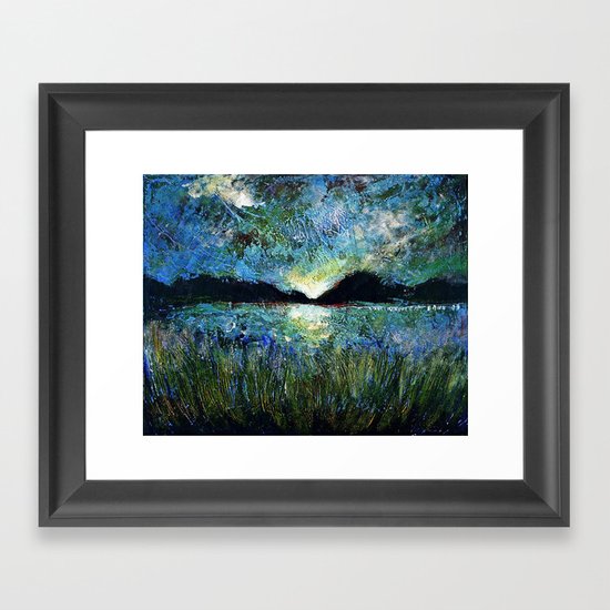 Twilight on a Transylvanian Lake Framed Art Print
