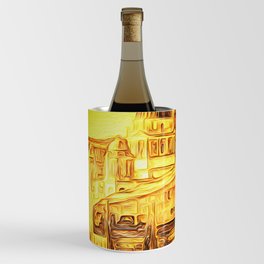 Liverpool Waterfront Skyline (Digital Art) Wine Chiller
