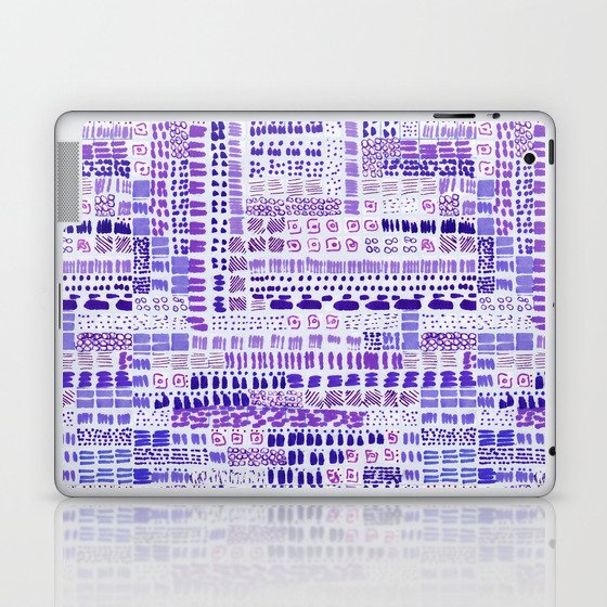 lilac vaporwave ink marks hand-drawn collection Laptop & iPad Skin