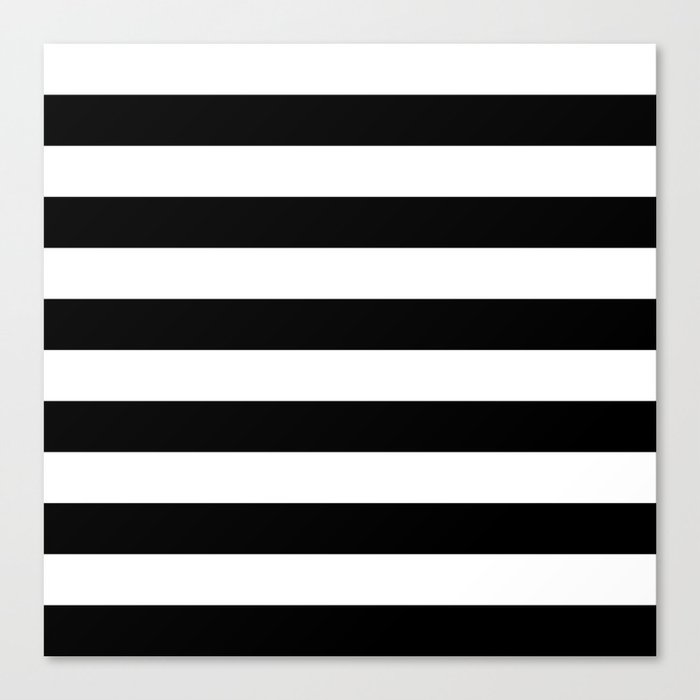 Black & White Stripes- Mix & Match with Simplicity of Life Canvas Print