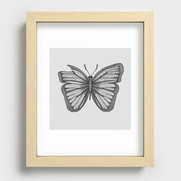 Dotwork Butterfly Recessed Framed Print