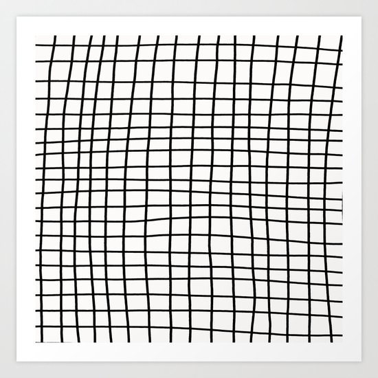 Handdrawn Grid Art Print