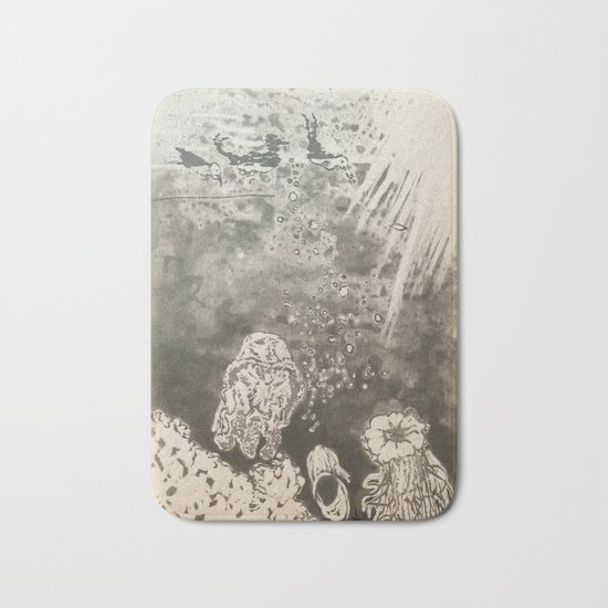 MoonSea EcoSystem Black and White Bath Mat