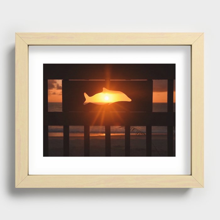 Greetings from Marineland Recessed Framed Print