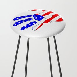Stars And Stripes Hand Print Silhouette Counter Stool
