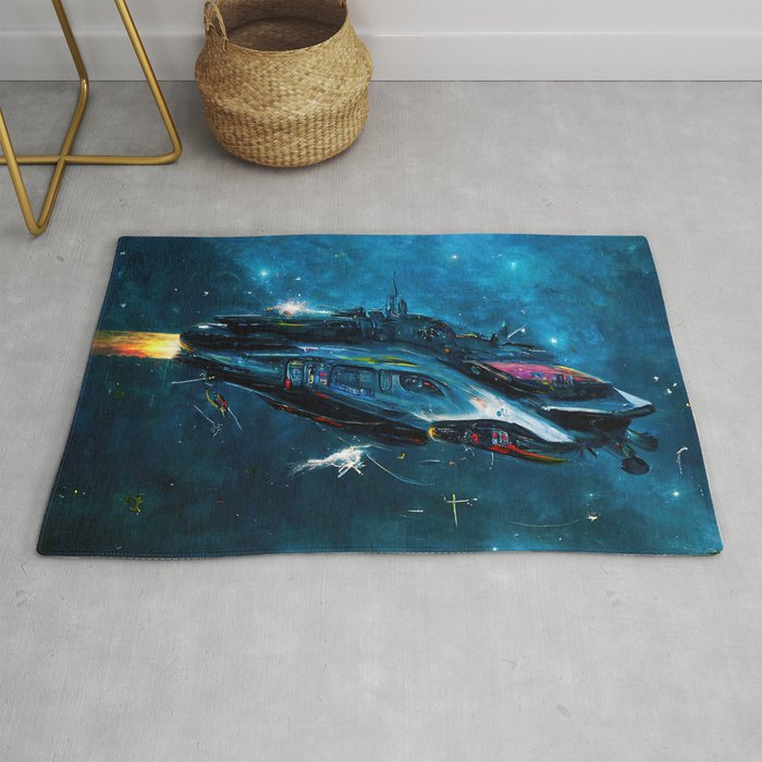 Traveling at the speed of light Rug