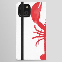 Watercolor Lobster iPhone Wallet Case