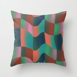 wiggly squares Throw Pillow