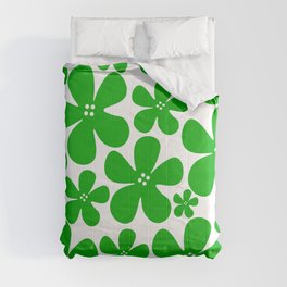 Green flowers floral pattern  Comforter