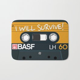 Vintage Audio Tape - BASF - I Will Survive! Bath Mat