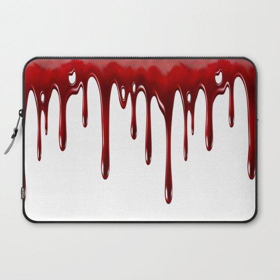 Blood Dripping White Laptop Sleeve By Falln Society6
