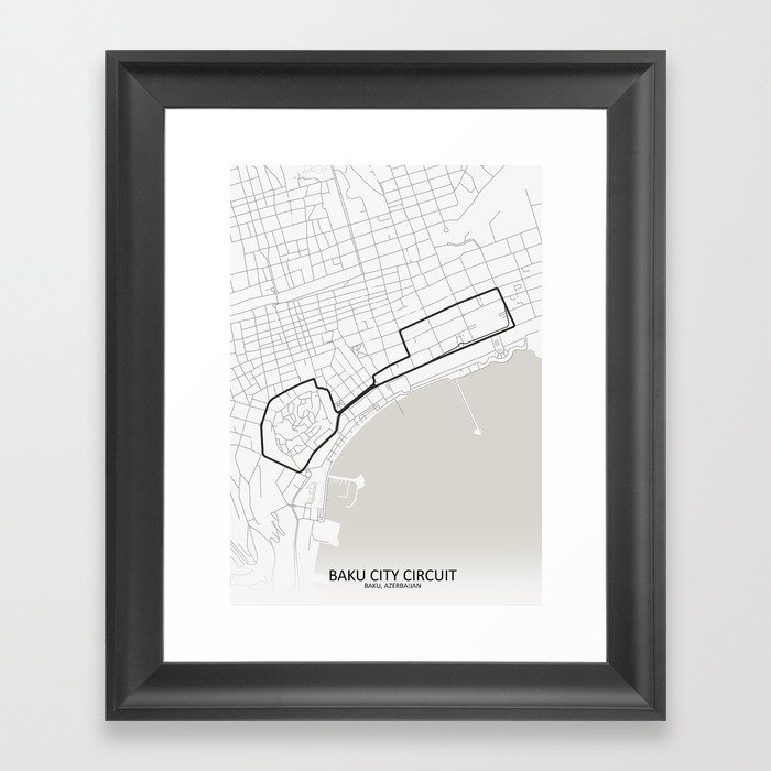 Baku Street Circuit Azerbaijan Framed Art Print