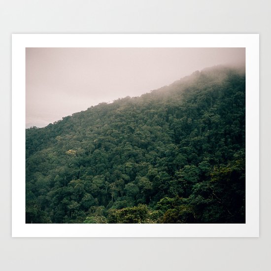 foggy hills Art Print
