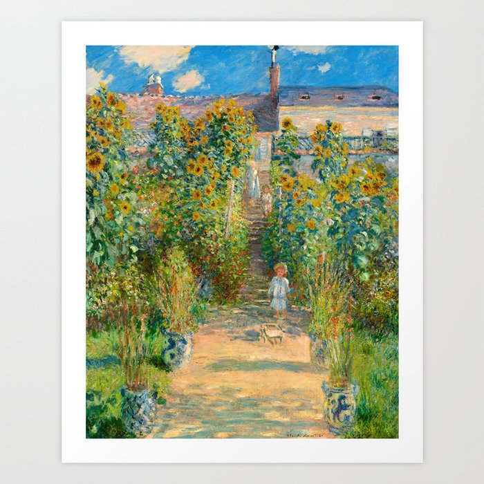 Claude Monet, The Artist's Garden at Vétheuil, 1880 Art Print