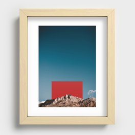 Big Red in the Mountains  Recessed Framed Print