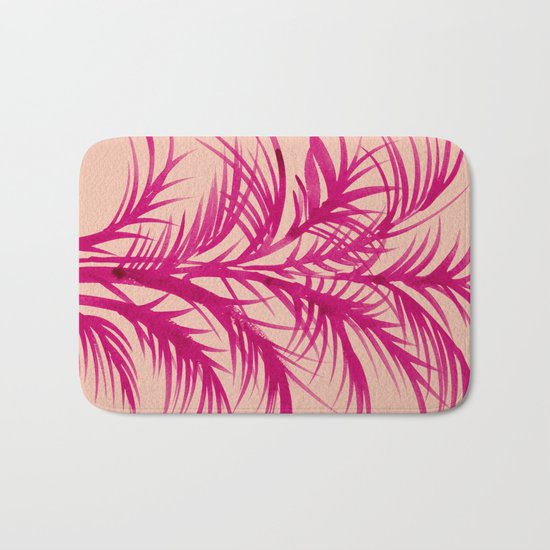 Pink Palms Bath Mat