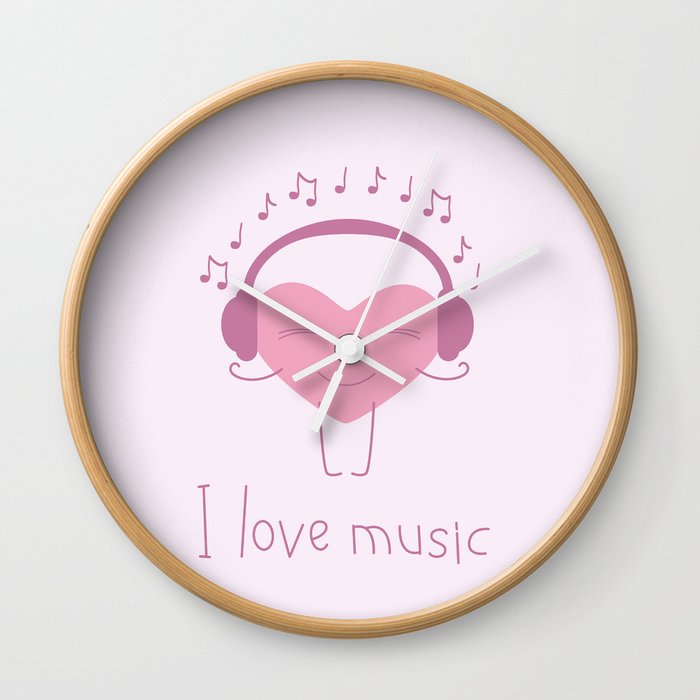 I love music Wall Clock