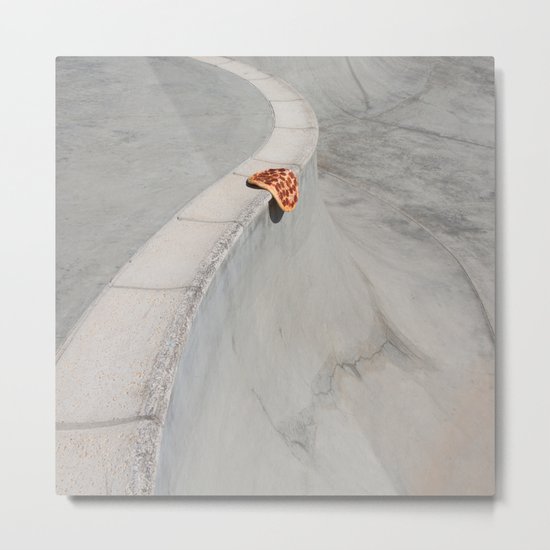 Skate Pizza Metal Print