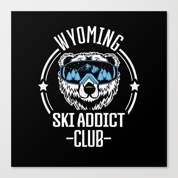Wyoming skiing club Canvas Print