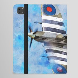 Supermarine Spitfire in flight iPad Folio Case