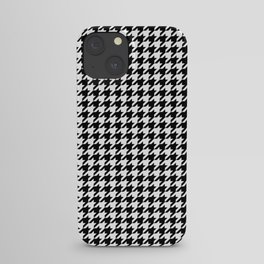 Monochrome Black & White Houndstooth iPhone Case