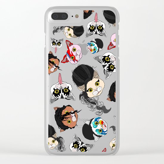 Pop Cats Clear iPhone Case
