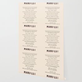 Manifest Affirmation List Print Wallpaper