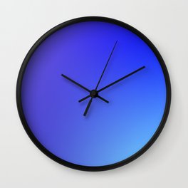 69  Blue Gradient 220506 Aura Ombre Valourine Digital Minimalist Art Wall Clock