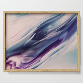 Deep Pastels Abstract Flow Serving Tray