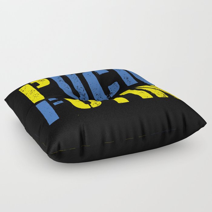 Puck Futin Fuck Putin Ukrainian War Floor Pillow