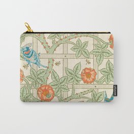 Trellis Botanical Pattern by William Morris Carry-All Pouch