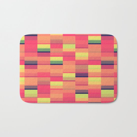 Color Blocks Pattern Bath Mat