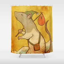Muroidea Rat Tarot- The Fool Shower Curtain